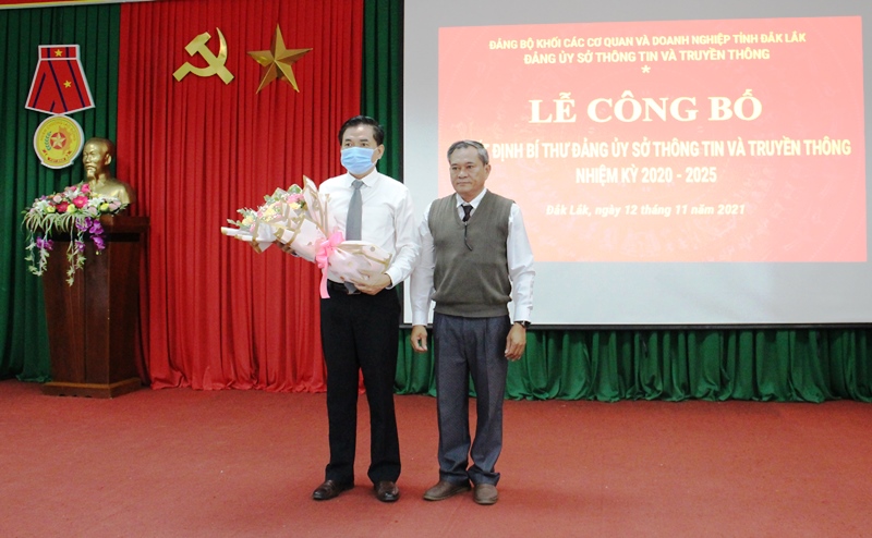 Đồng chí Trương Hoài Anh giữ chức Bí thư Đảng ủy Sở Thông tin và Truyền thông